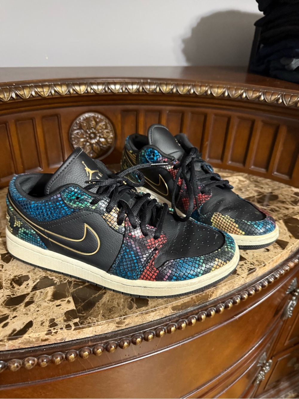 Jordan 1 Low-Top Multicolor Snakeskin